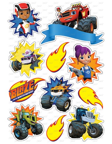 DIY Taarttopper Blaze en de Monstertrucks 3 - 13cm