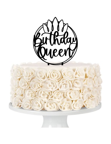 Taarttopper op Maat: Birthday Queen Rond