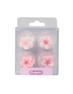 Culpitt Suikerdecoratie Bloemen Roze -12st-
