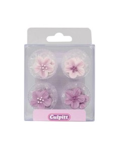 Culpitt Suikerdecoratie Bloemen Paars -12st-