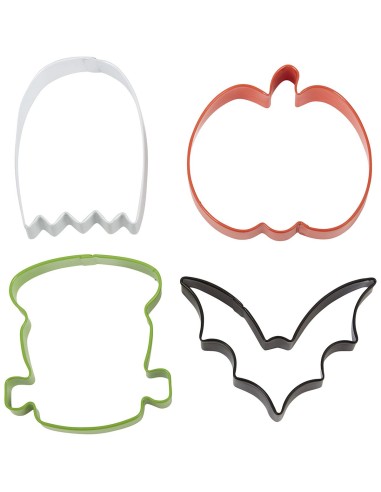Wilton Uitsteker Set Vleermuis, Pompoen, Spook, Frankenstein