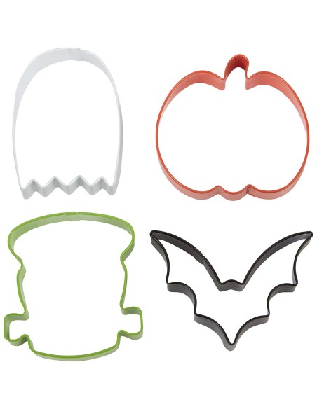 Wilton Uitsteker Set Vleermuis, Pompoen, Spook, Frankenstein