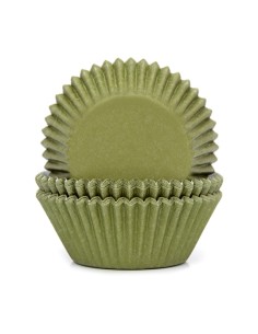 House of Marie Baking Cups Effen Mosgroen -48st-