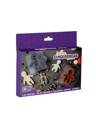 Decora Uitsteker & Stencil Set Gingerbread Pop -6st-