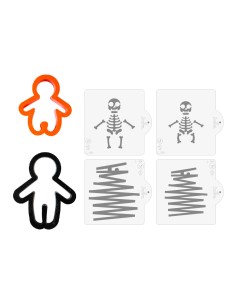 Decora Uitsteker & Stencil Set Gingerbread Pop -6st- 2