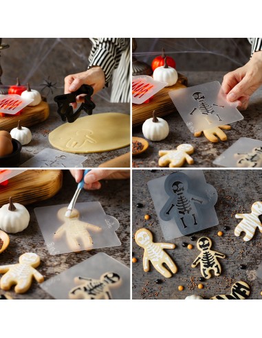 Decora Uitsteker & Stencil Set Gingerbread Pop -6st-