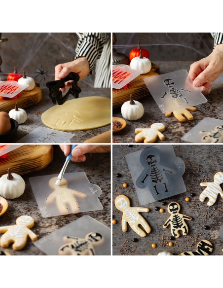 Decora Uitsteker & Stencil Set Gingerbread Pop -6st-