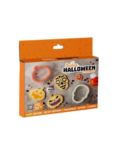 Decora Uitsteker & Stencil Set Halloween -6st-