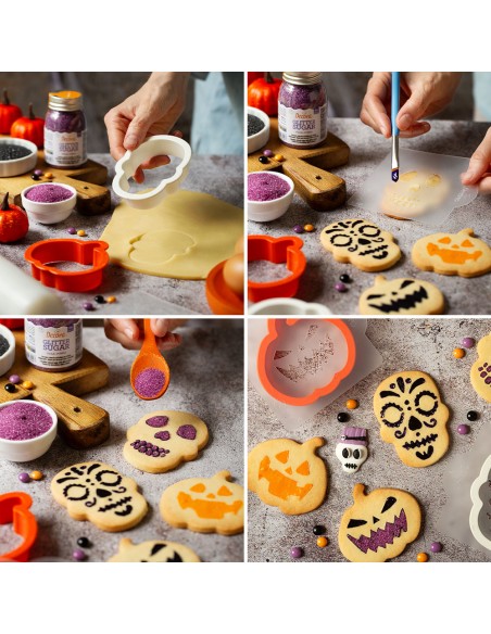 Decora Uitsteker & Stencil Set Halloween -6st-