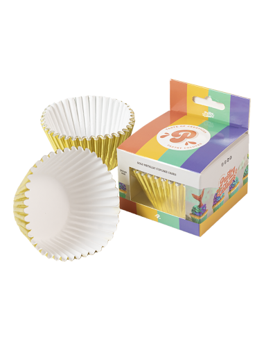 Pastry Colours Baking Cups Folie Goud -48st-