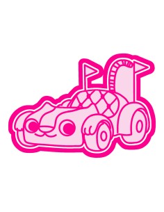 3D Uitsteker op Maat: Gabby's Huis -Carlita Auto met Stempel