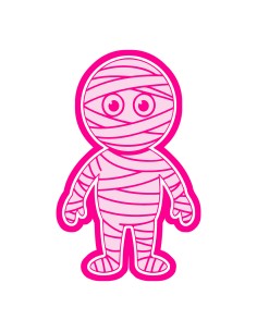 3D Uitsteker op Maat: Mummie met Stempel