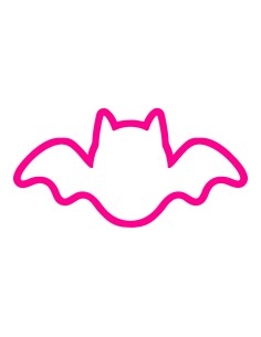 3D Uitsteker op Maat: Vleermuis Cartoon