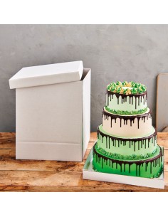 FunCakes Hoge Taartdoos Blanco 37x37x45cm -1st-