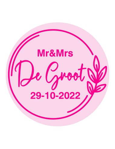 3D Stempel op Maat: Mr & Mrs Blad met Naam en Datum