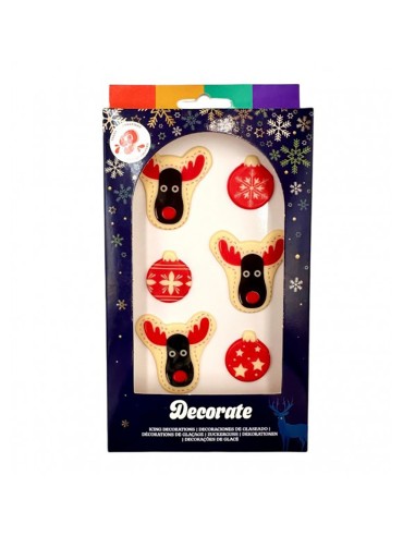 PastryColours Chocoladedecoraties Rendier & Kerstbal -6st- 