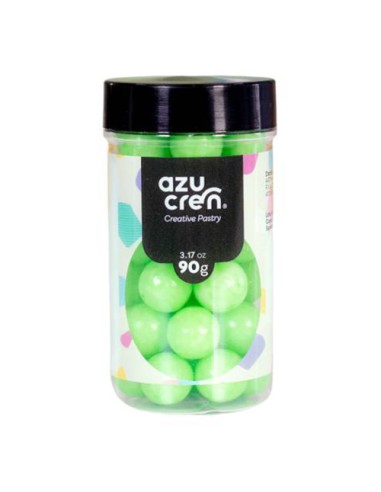 Azucren Suikerparels Pastel Groen 14mm -90gr-