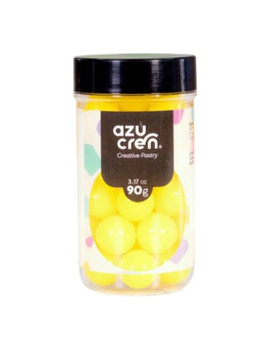 Azucren Suikerparels Pastel Geel 14mm -90gr-