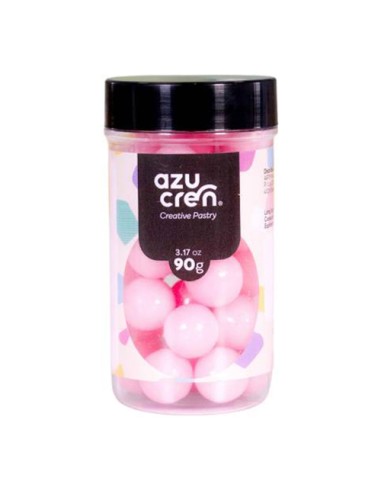 Azucren Suikerparels Pastel Roze 14mm -90gr-