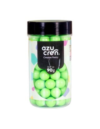 Azucren Suikerparels Pastel Groen 10mm -90gr-