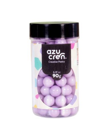 Azucren Suikerparels Pastel Lila 10mm -90gr-