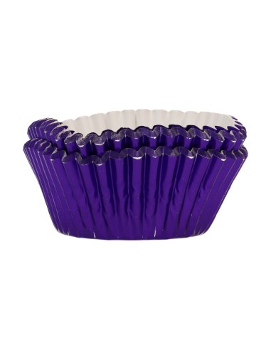 FunCakes Baking Cups Folie Metallic Paars -48st-