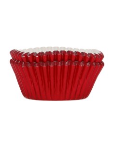 FunCakes Baking Cups Folie Metallic Rood -48st- 2