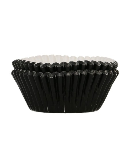 FunCakes Baking Cups Folie Metallic Zwart -48st-