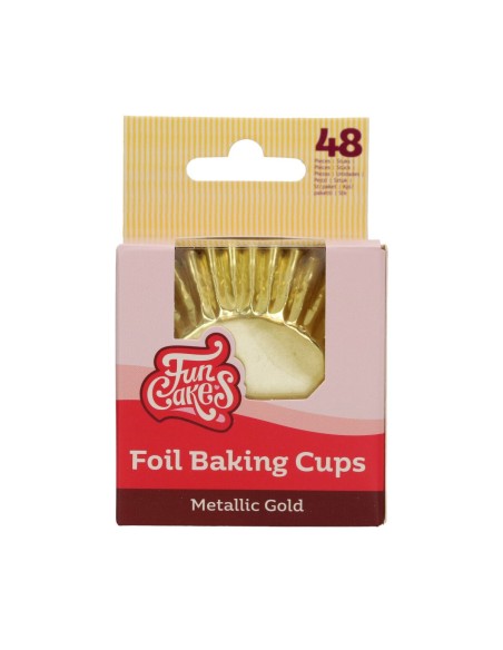 FunCakes Baking Cups Folie Metallic Goud -48st-