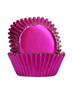 FunCakes Baking Cups Folie Metallic Roze -48st-