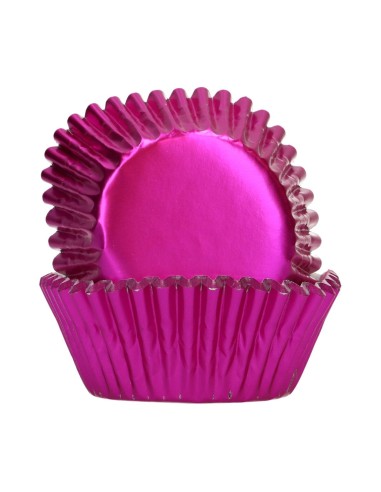 FunCakes Baking Cups Folie Metallic Roze -48st-