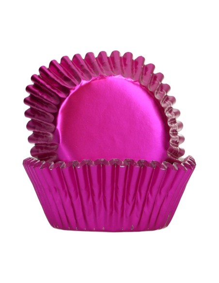 FunCakes Baking Cups Folie Metallic Roze -48st-