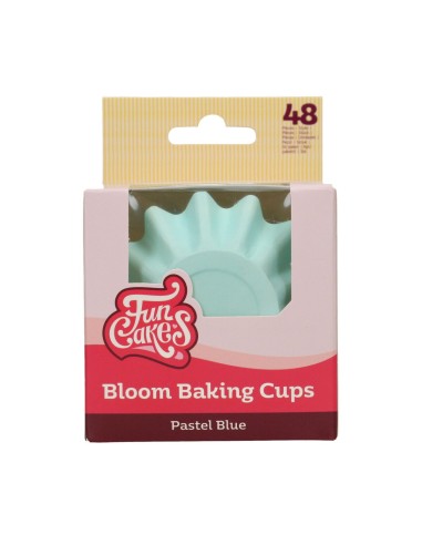 FunCakes Baking Cups Bloom Pastel Blauw -48st-