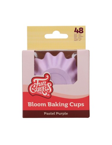 FunCakes Baking Cups Bloom Pastel Paars -48st-