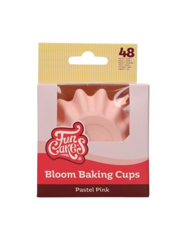 FunCakes Baking Cups Bloom Pastel Roze -48st-