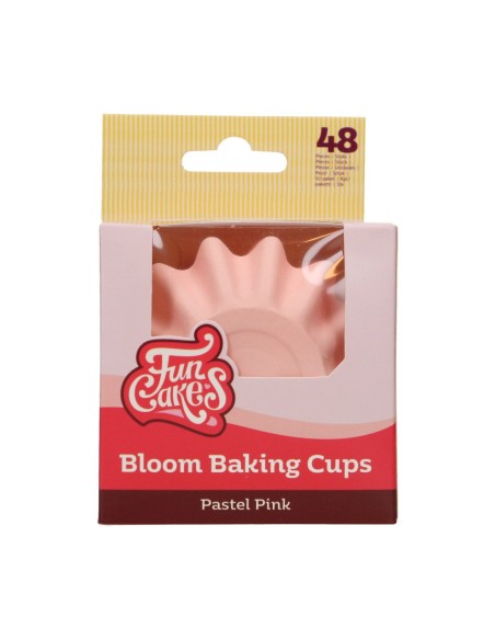 FunCakes Baking Cups Bloom Pastel Roze -48st-