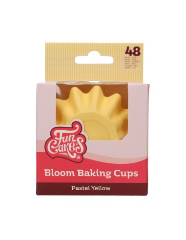 FunCakes Baking Cups Bloom Pastel Geel -48st-