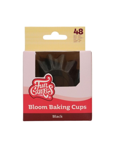 FunCakes Baking Cups Bloom Zwart -48st- //