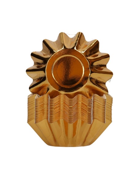 FunCakes Baking Cups Bloom Metallic Goud -48st-