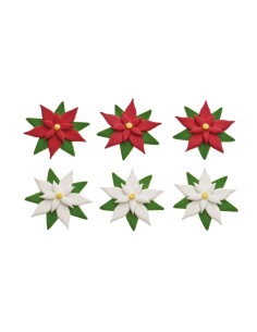 Decora Suikerbloemen Kerststerren -6st-