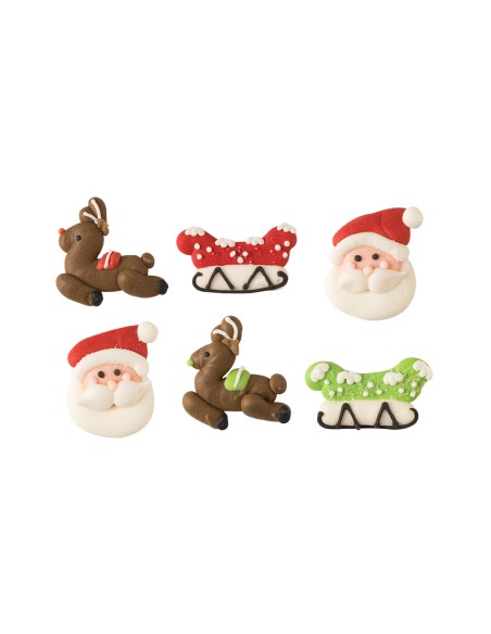 Decora Suikerdecoratie Kerstman -6st-