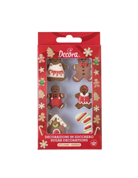 Decora Suikerdecoratie Gingerbread -6st-