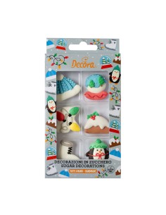 Decora Suikerfiguren Witte Kerst -6st- 2