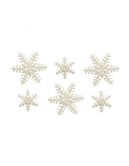 Decora Suikerdecoratie Sneeuwsterren -9st-