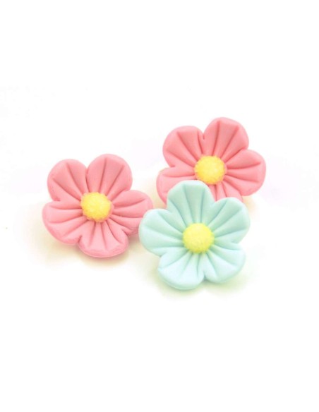 Cake Masters Suikerbloemen Blauw & Roze -25mm- 16st