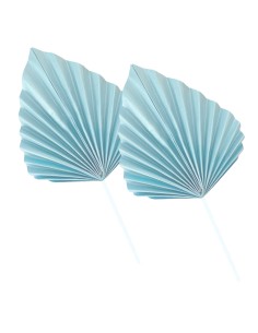 CakeDeco Taarttopper Palmblad Licht Blauw -2st-