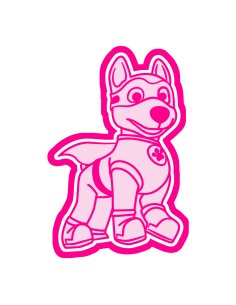 3D Uitsteker op Maat: Paw Patrol - Apollo met Stempel