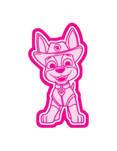 3D Uitsteker op Maat: Paw Patrol - Tracker met Stempel