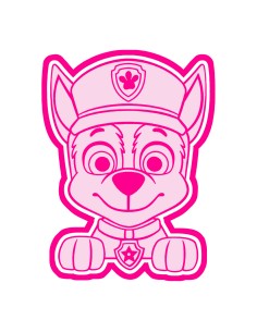 3D Uitsteker op Maat: Paw Patrol - Chase Hoofd met Stempel