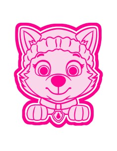 3D Uitsteker op Maat: Paw Patrol - Everest Hoofd met Stempel